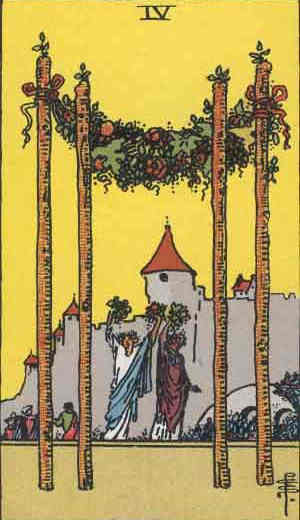 Four of Wands - Tarot Card