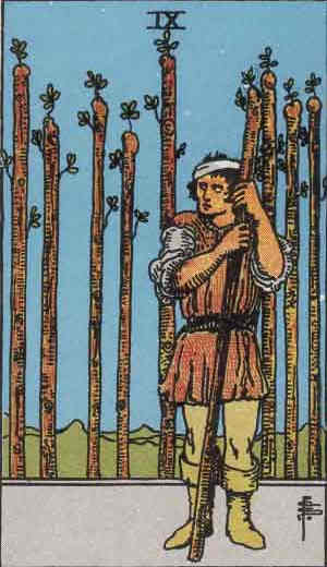 Nine of Wands - Tarot Card